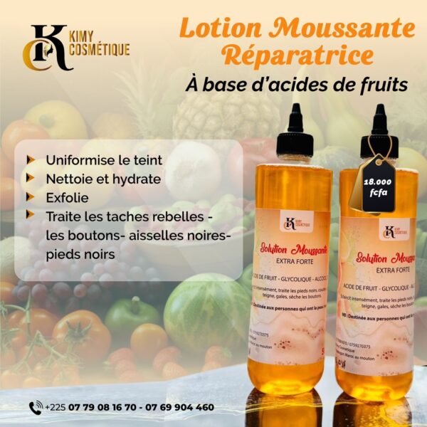 Solution moussante extra forte