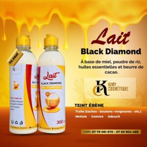 Lait corps et visage black diamond